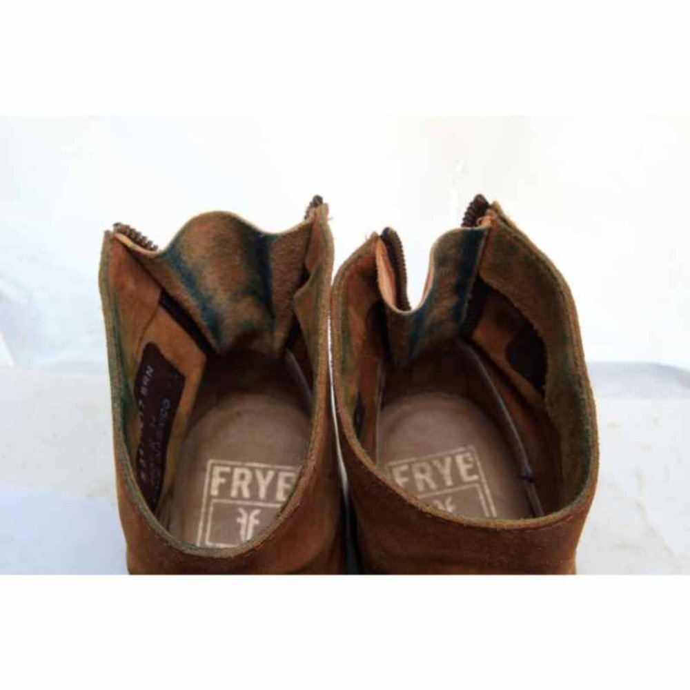 FRYE JAMIE BACK zip booties ankle boots leather womens shoes sz 6 B - Picture 4 of 12